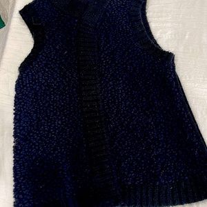 Marc New York Black Knit Snap Front Sweater Vest